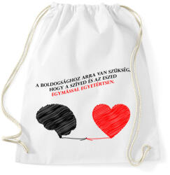 printfashion Ész és szív - Sportzsák, Tornazsák - Fehér (7995046)