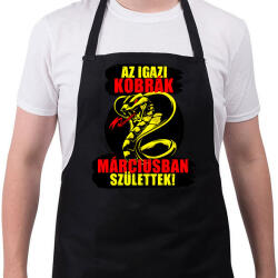 printfashion Márciusi Kobra - Kötény - Fekete (6050118)