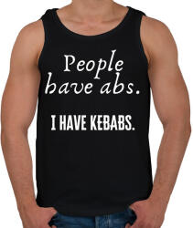 printfashion People have abs, I have kebabs - Férfi atléta - Fekete (2467839)