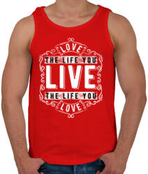 printfashion Szeresd az életet, amit élsz. - Férfi atléta - Piros (151584)