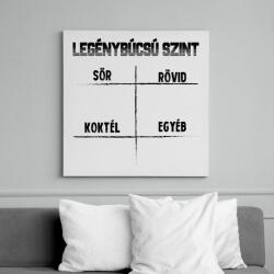 printfashion Legénybúcsú szint - Vászonkép - Fehér (13159728)