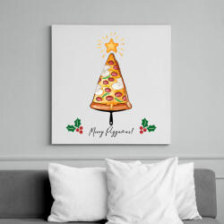 printfashion Merry Pizzamas pizzalapáttal - Vászonkép - Fehér (6639387)