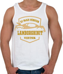 printfashion Lamborghini sofőr - Férfi atléta - Fehér (4803781)