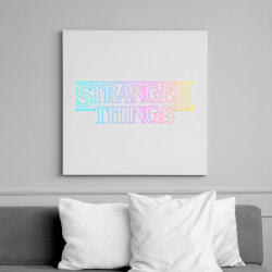 printfashion Stranger Things szivárvány - Vászonkép - Fehér (6634950)