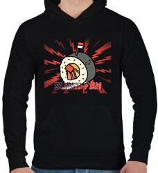 printfashion SUSHI FAN - Férfi kapucnis pulóver - Fekete (11492059)