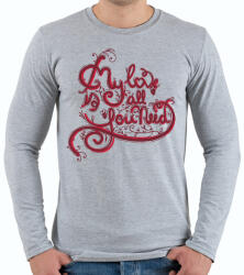 printfashion Love - Férfi hosszú ujjú póló - Sport szürke (410453)