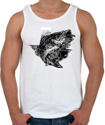 printfashion Horgászat 03 - Férfi atléta - Fehér (4968473)