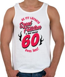 printfashion Szexi Szülinapos Félisten világosra 60 - Férfi atléta - Fehér (14829001)