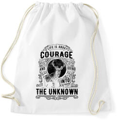 printfashion Bátorság - Sportzsák, Tornazsák - Fehér (372999)