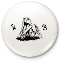 printfashion tündér - Kitűző, hűtőmágnes - Fehér (3080308)