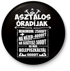 printfashion Asztalos óradíjak - Kitűző, hűtőmágnes - Fekete (3099009)