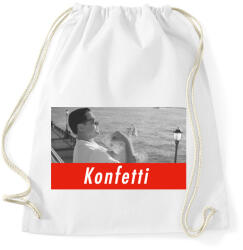 printfashion Wall street farkasai konfetti jelenet - Sportzsák, Tornazsák - Fehér (1082169)