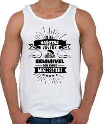 printfashion Bátor vasutas - Férfi atléta - Fehér (2669142)