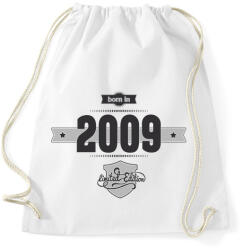printfashion born-in-2009-(dark&lightgrey) - Sportzsák, Tornazsák - Fehér (477147)