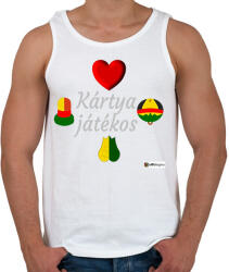 printfashion Kártya játékos minta #4 - Férfi atléta - Fehér (8857401)