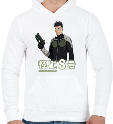 printfashion Kaiju no. 8 - Kafka - Férfi kapucnis pulóver - Fehér (15802026)