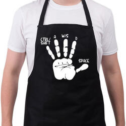 printfashion Játékos kéz - Kötény - Fekete (4928246)