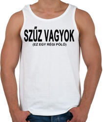 printfashion Szűz vagyok, ja nem! - Férfi atléta - Fehér (2407421)