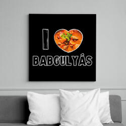 printfashion I love babgulyás - Vászonkép - Fekete (8696778)