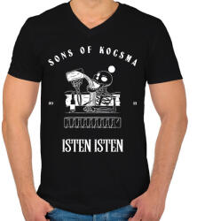 printfashion sonsofkocsma - Férfi V-nyakú póló - Fekete (11435366)