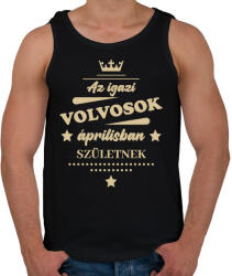 printfashion Az igazi Volvosok - Hónappal - Férfi atléta - Fekete (7194881)