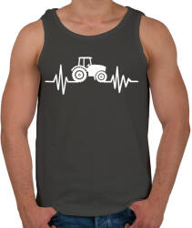 printfashion Traktor pulzus - Férfi atléta - Sötétszürke (1195407)