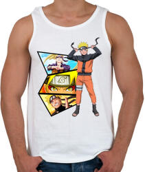 printfashion Naruto - montázs - Férfi atléta - Fehér (7208308)