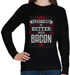 printfashion Bacon - Női pulóver - Fekete (849689)