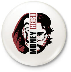printfashion A Nagy Pénzrablás - Money Heist - La Casa de Papel - Kitűző, hűtőmágnes - Fehér (5769508)
