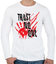 printfashion Trust no one - Férfi hosszú ujjú póló - Fehér (342646)