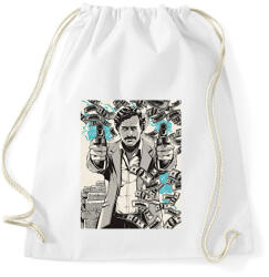 printfashion Pablo Escobar - Sportzsák, Tornazsák - Fehér (2846634)