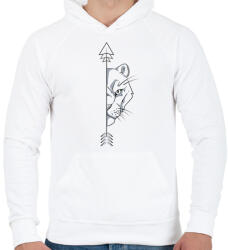 printfashion Oroszlán páros női 2 - Férfi kapucnis pulóver - Fehér (6079144)