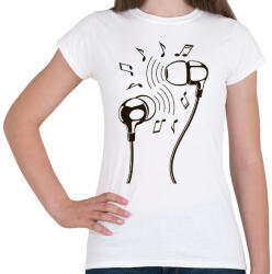 printfashion fejhallgató - Női póló - Fehér (15211458)