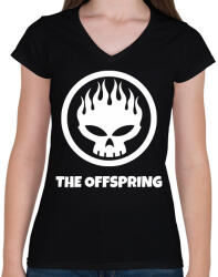 printfashion THE OFFSPRING 2 - Női V-nyakú póló - Fekete (11516685)