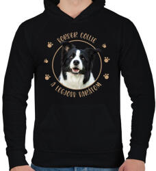 printfashion Border collie - Legjobb barát - Férfi kapucnis pulóver - Fekete (7175630)