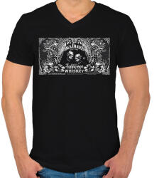 printfashion jack daniels - Férfi V-nyakú póló - Fekete (4869725)