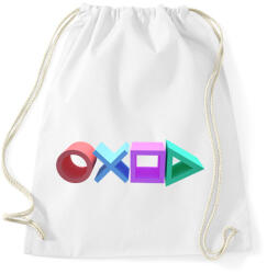 printfashion Playstation gombok logója - Sportzsák, Tornazsák - Fehér (2813856)