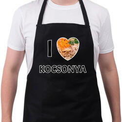 printfashion I love kocsonya - Kötény - Fekete (8696715)