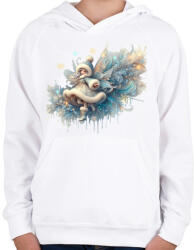 printfashion Téltündér - Gyerek kapucnis pulóver - Fehér (15122264)