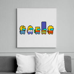 printfashion Among Simpsons - Vászonkép - Fehér (6635637)