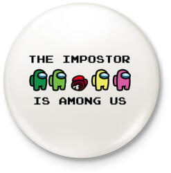 printfashion The impostor is among us - Kitűző, hűtőmágnes - Fehér (3924919)