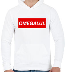 printfashion OMEGALUL - Férfi kapucnis pulóver - Fehér (847779)
