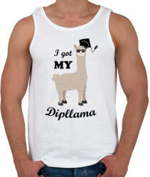 printfashion I got my dipllama - Férfi atléta - Fehér (6339258)
