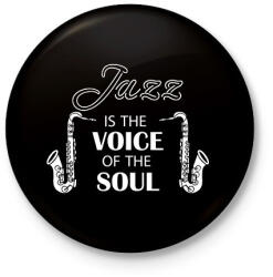 printfashion Jazz is the soul - Kitűző, hűtőmágnes - Fekete (7658373)