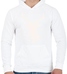 printfashion Sátáni kecske - Férfi kapucnis pulóver - Fehér (5484884)