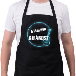 printfashion A legjobb gitáros - Kötény - Fekete (4934745)