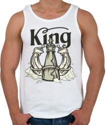 printfashion Sakk king - Király - Férfi atléta - Fehér (4941137)