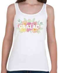 printfashion Család virágokkal - Női atléta - Fehér (4822945)