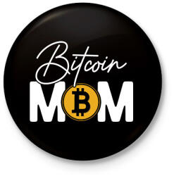 printfashion BITCOIN 4 EVER 84 - Kitűző, hűtőmágnes - Fekete (6240163)