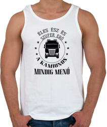 printfashion A kamionos mindig menő - Férfi atléta - Fehér (7479130)